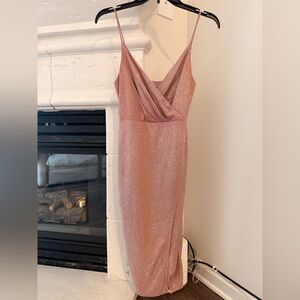 Speechless Sparkling Pink Backless Dress